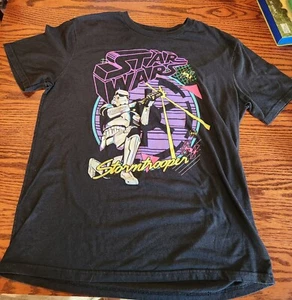 Star Wars T-Shirt Mens Medium Death Star Short Sleeve Black Tee Movie - Picture 1 of 4