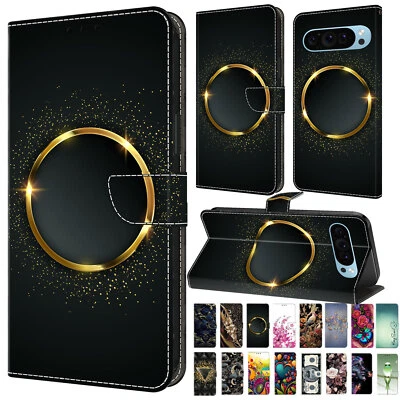 Flip Magnetic Leather Card Holder Wallet Case For Google Pixel 9 8 7 6 Pro 7A 6A - Image 1 of 4