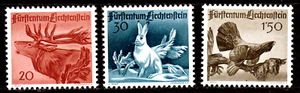 Liechtenstein 249-51 **, animales de caza, sin fijasellos - Imagen 1 de 1