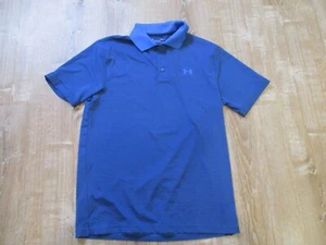 Polo Under Armour Adulto M Heat Gear Sciolta Uomo Blu Righe Elasticizzata Golf - Foto 1 di 7