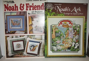 Leisure Arts Cross Stitch Noah's Ark Design Booklets (x 2) - Picture 1 of 3