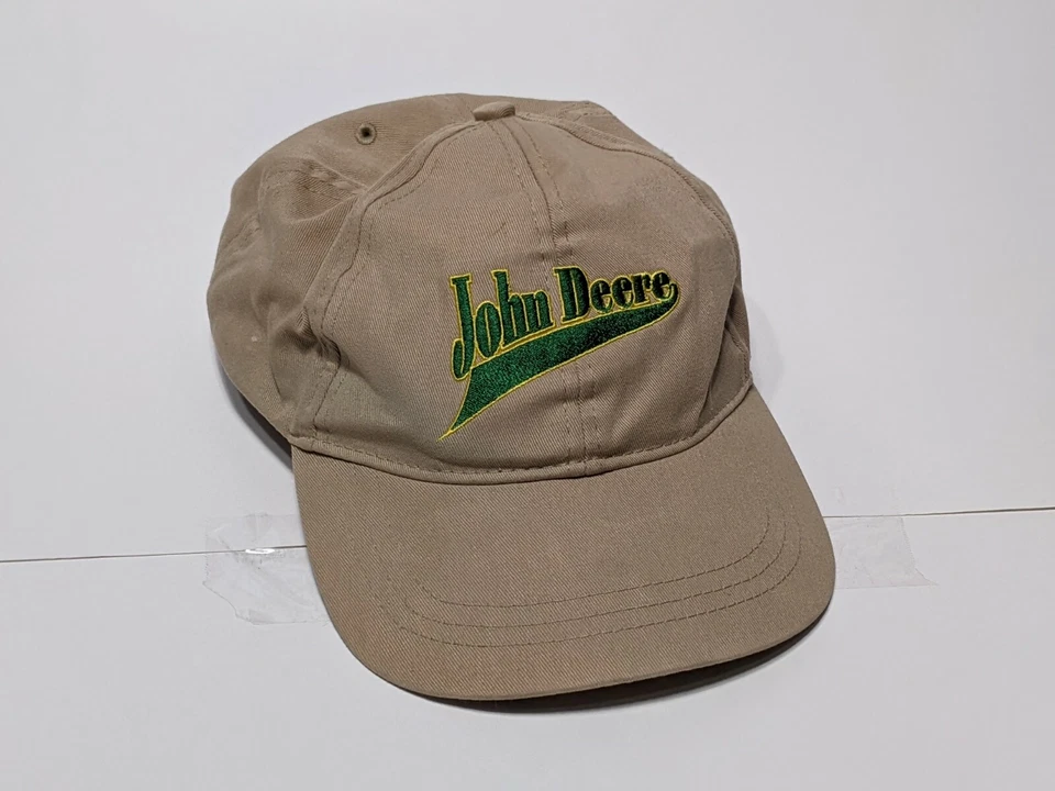 John Deere Hat, S/M Youth khaki Pre-owned text only no image nothing runs like  - Image 1 of 4
