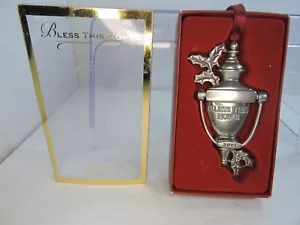 Lenox Pewter Bless this home door knocker Ornament 2001 boxed - Picture 1 of 7