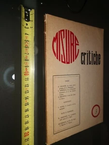 GG LIBRO: MISURE CRITICHE 3 - Rivista trimestrale di letteratura e cultura varia - Picture 1 of 2