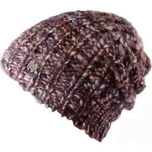 Buff Knitted hat  100%  WOOL   Tay wine