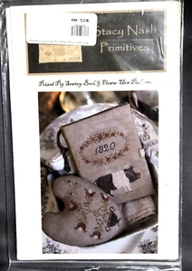 Stacy Nash Primitives “Prized Pig Sewing Book & Flower Urn Pinkeep” Cross Stitch - Picture 1 of 3