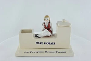 Encrier Ecritoire Figurine Baigneuse Normandie Le touquet Style Art Deco Style A - Picture 1 of 12