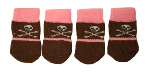 Cute Skull Design Anti-Slip Dog Socks for Clean & Comfy Paws Puppy Cat 4pcs - Picture 1 of 5