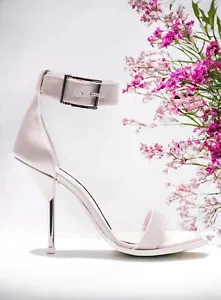 Alexander McQueen 110 mm Sandalen mit Satinoberfläche Größe 7 (37) - Bild 1 von 9