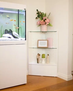 Wood and glass corner unit for home or office - Picture 1 of 2