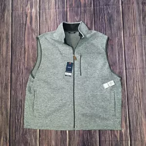 IZOD Men's XL Premium Essentials Sweater Fleece Vest LT GREY Brand New Golf - Picture 1 of 8