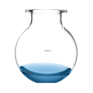 Reactor de vidrio fondo plano frasco laboratorio química recipiente de reacción brida OD = 150 mm - Imagen 1 de 7