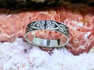 Triskele Anillo 925 Anillo de Plata de Ley Nudo Celta Cinta Celta - Imagen 1 de 4
