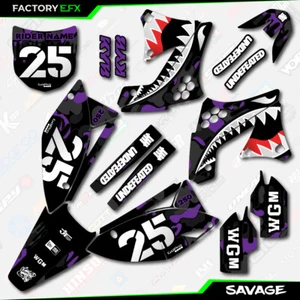 Kit de gráficos camuflaje salvaje negro y púrpura para calcomanía Kawasaki KXF250 KXF 250 09-12 - Imagen 1 de 5
