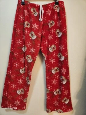 Pantalones de pijama No Boundaries Junoirs rojo reno mullido polar talla grande  Foto 1 de 4