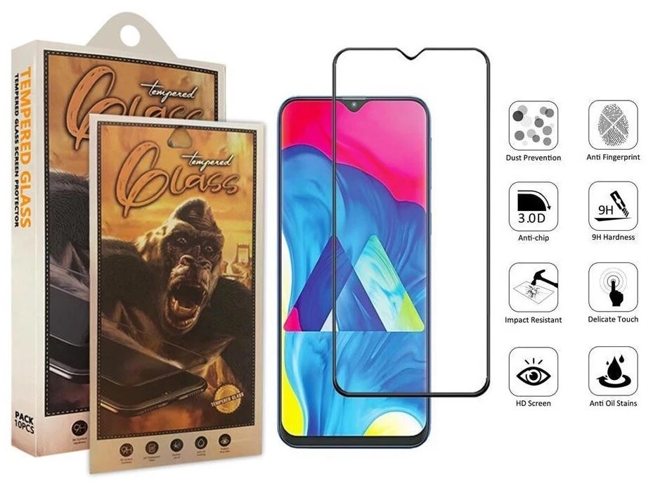 Premium Full Screen Cover Moto G8,Z4,E6,Z3,One Tempered Glass Screen Protector  - Image 1 of 1