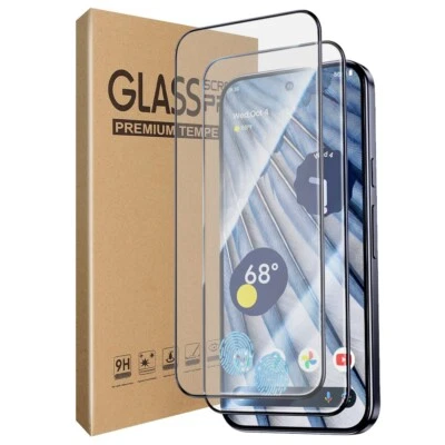 Screen Protector For Google Pixel 9 8a 7a 6 Pro XL 4A Tempered Glass Full Cover - Image 1 of 4