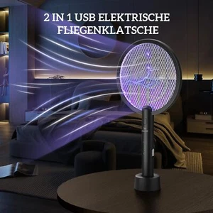 Fliegenklatsche Elektrisch 4000V UV-Licht 2-in-1 wiederaufladbar inkl. Ladebasis - Bild 1 von 20