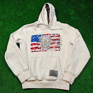 Rusty Neal Hoodie Mens Large White USA Skull pullover casual retro y2k style - Picture 1 of 11