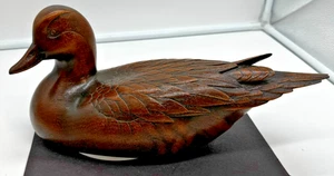 Pato gallina mallardo resina Jules A. Bouillet vintage FIRMADO y numerado - Imagen 1 de 9