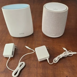 NETGEAR Orbi Mesh WiFi - RBR50 Router  w/ Harman/Kardon Smart Speaker Extender - Picture 1 of 3