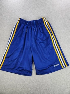 Vintage Y2K Adidas Basketball Shorts Gr. Medium lang schillernd 3 Streifen seidig glänzend Baggy - Bild 1 von 14