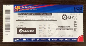 Boleto Messi 90º Gol de 2012 Liga Barcelona vs Atlético de Madrid 2012/2013 casi nuevo-como nuevo - Imagen 1 de 9