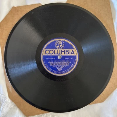 Prince’s Band – 78 rpm Columbia A2592 -ON TO VICTORY MARCH PT 1&2; VG+ cond - Image 1 of 4