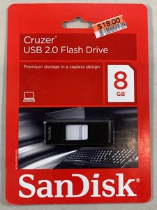 New Sealed SanDisk Cruzer USB 2.0 Flash Drive 8 GB NIP - Picture 1 of 2