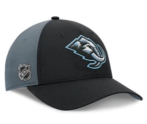 Men's Fanatics Black/Charcoal Utah Mammoth Primary Logo Adjustable Hat - Picture 1 of 4