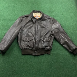 Chaqueta de Cuero Cooper Tipo A-2 De Colección Para Hombres 46R Marrón 80S 90S Abrigo de Bombardero de Vuelo - Imagen 1 de 9