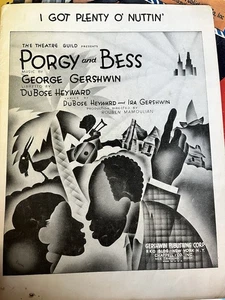 RARO! Porgy and Bess GOT OF NUTTIN” | 1935 Partituras George Gershwin - Imagen 1 de 3
