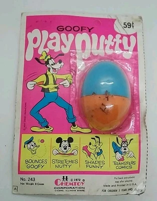 Chemtoy Corporation Goofy Play Masilla #243 1972 Walt Disney - ¡En paquete!  Foto 1 de 4