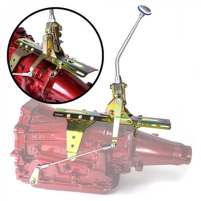 Kit de palanca de cambios de transmisión de cambio lateral de lujo con 12 brazos cromados para Ford C4 Foto 1 de 4