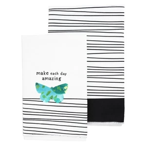 Set 2 asciugamani da tè farfalla Padiglione "Make Every Day Amazing" 19,75"x27,5" - Foto 1 di 1