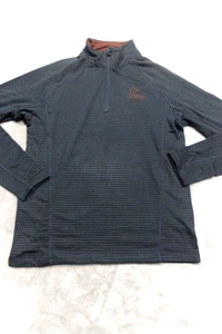 Duck Unlimited Men's Blue Medium Quarter Zip Pullover Fleece Pockets - Picture 1 of 7