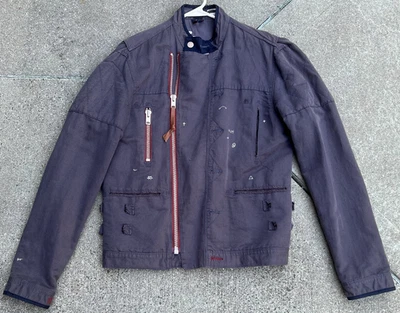 CHAQUETA ESTILO RECUERDO GUERRA VIETNAM MEZCLA LINO GRIS PAUL SMITH CON CALAVERA SERPIENTE Foto 1 de 4