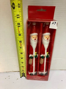 Vintage 10” Christmas Novelty Taper Candle Set of 2 Snowmen - Picture 1 of 2