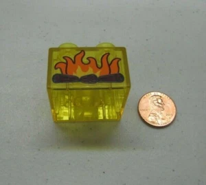 Seltenes Lego Duplo durchscheinendes Lagerfeuer Flammen Lagerfeuer bedruckter Block - Bild 1 von 3