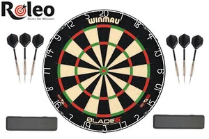Dartset Dartscheibe Winmau Blade 6 + 2 Satz Roleo Dartpfeile + 2 x Roleo Dartbox - Bild 1 von 1