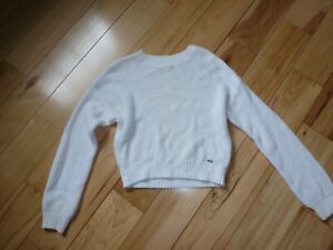 Womans Hollister Brand White Sweater Long Sleeve Size XS