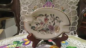 Plato prendedor de porcelana vintage ZSOLNAY Hungría flores pintadas a mano años 70-80 - Imagen 1 de 5