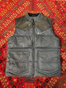 GIUBBOTTO LEE 101 TEMPESTA NUOVO CON ETICHETTE ORSLOW KAPITAL PELLE DENIM GREZZO LAVORO WESTERN M - Foto 1 di 7