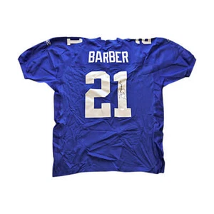 Tiki Barber Giants Autographed Signed Blue Authentic Reebok Jersey (Steiner COA) - Picture 1 of 4