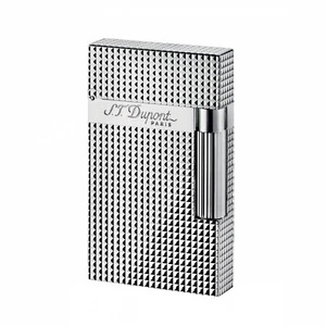 S.T. Dupont Silver Diamond Head Line 2 Lighter, 016184, (16184) New In Box - Picture 1 of 4