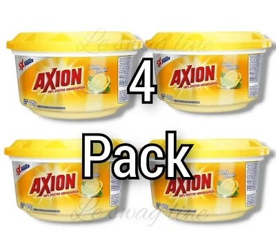 4 pck AXION GREASE-STRIPPER Lime Lemon Dish Washing Paste Detergent 425 g  - Image 1 of 3