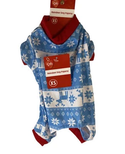 Dog Christmas Reindeer Outfit Or Pajamas Fit Is Extra Small 8” Neck To Tail New - Picture 1 of 6
