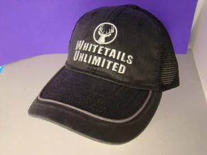 Whitetails Unlimited Mess Trucker Strapback Baseball Hat Cap Hunting Buck Deer - Picture 1 of 11