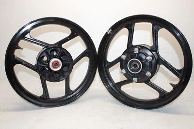88-07 KAWASAKI NINJA 250R EX250F OEM NEGRO RUEDA DELANTERA JUEGO LLANTAS TRASERAS PAR Foto 1 de 4