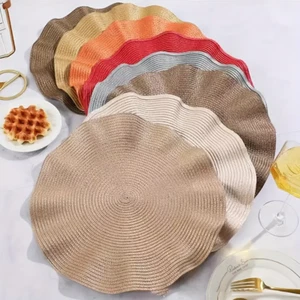 6 x Nuevos manteles ondulados estilo Dubai romaní decoración del hogar manteles individuales cocina comedor - Imagen 1 de 15
